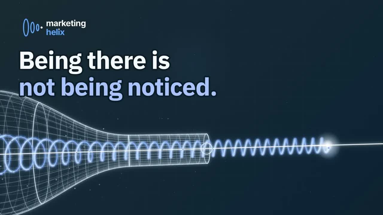Being There Is Not Being Noticed, Marketing Helix film